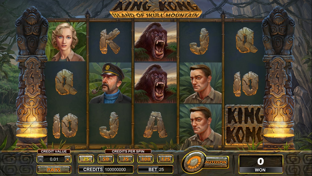 King Kong Island of Skull Mountain mobile slot