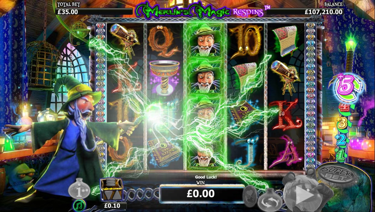 Merlin's Magic Respins mobile slot