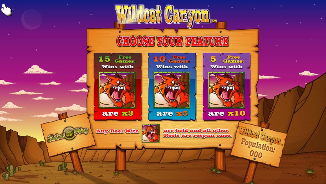 Wildcat Canyon mobile slot