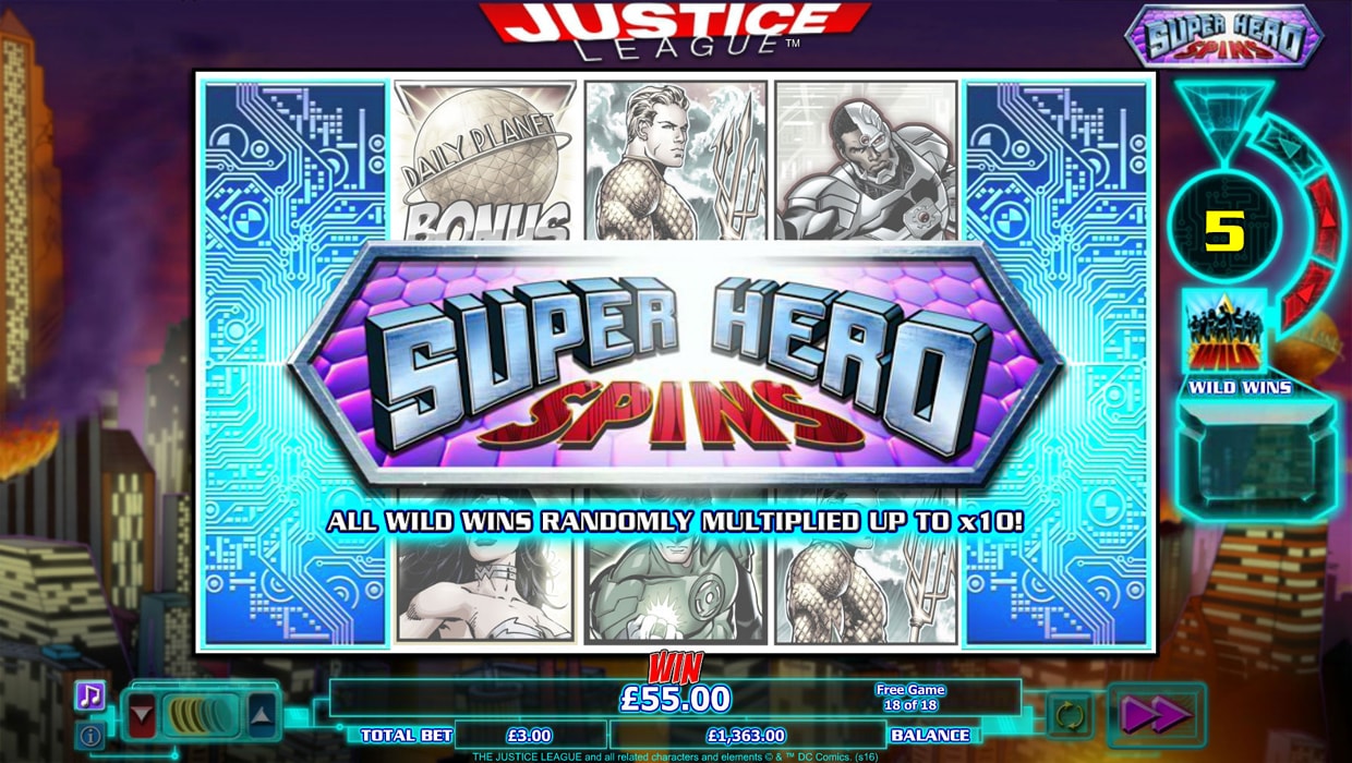 Justice League mobile slot