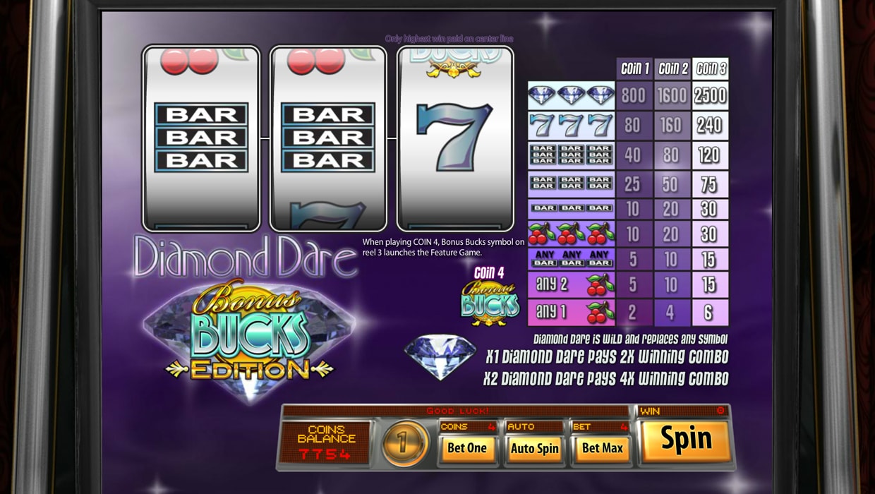 Diamond Dare Bonus Bucks mobile slot