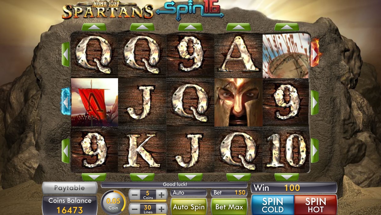 Spartan Warrior Spin 16 mobile slot