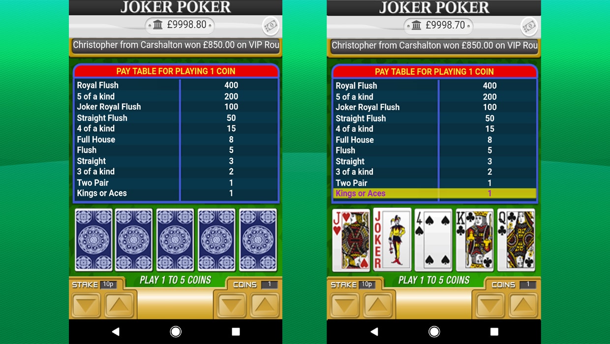 Joker Poker VideoPoker